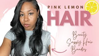 Pink Lemon Hair Review Beauty Supply Hair  14  16 and 18 inch Bundles [upl. by Saqaw]