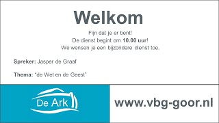 Overdenking 15092024  VBG de Ark Goor  Jasper de Graaf [upl. by Novi702]