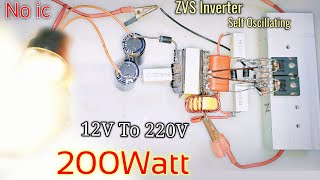 How to make a 220V ZVS Driver  200w HF Sine Wave Inverter [upl. by Tedi]