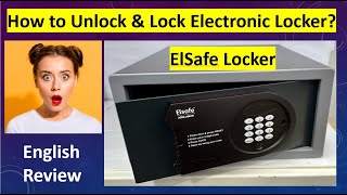 Lock and Unlock Electronic Safe Box Tutorial ElSafe English Review [upl. by Magree372]