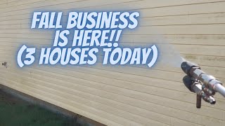 Pressure Washing 3 Houses Fall Business is finally here [upl. by Akimet]