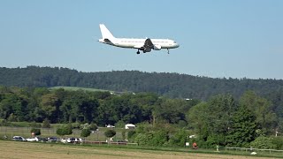 Airplane landing on runway 14 at ZRH [upl. by Bethany]