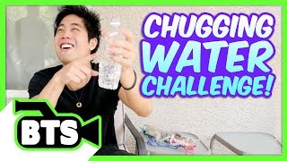 Chugging Water Challenge BTS [upl. by Terej792]