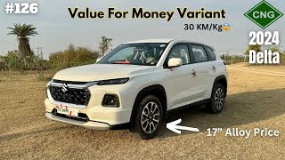 Maruti Suzuki Grand Vitara Delta CNG Base Model❤️ Detailed Walkaroud amp Driving ReviewOn Road Price [upl. by Latreese]