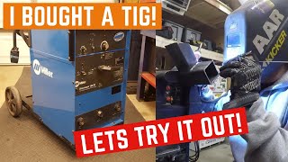 I BOUGHT A TIG WELDER  Getting it Set Up and Trying It Out [upl. by Laney]