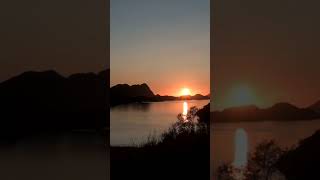 The Arctic Midnightsun In Norway An Amazing Timelapse with Ambient Piano Music shorts [upl. by Eelarat]