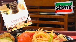 EatingShow  Sbarro Pizza  Mukbang  Spaghetti‘s And Meatballs amp Salad [upl. by Wileen393]