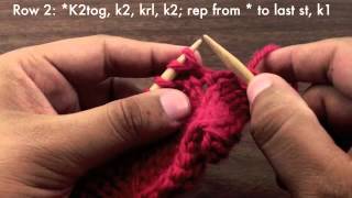 How to Knit the Vertical Herringbone Stitch English Style [upl. by Sadinoel974]