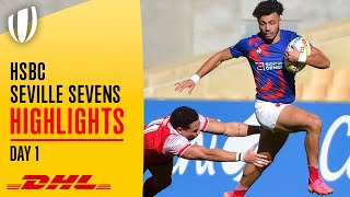 Seville Day 1 Mens Sevens Highlights [upl. by Godfree]