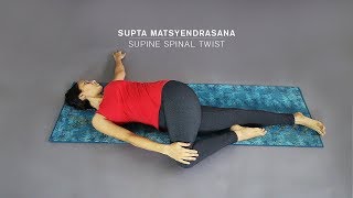 How to do Supta Matsyendrasana  Supine Spinal Twist  Beginners Yoga [upl. by Lierbag]