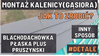 Montaż kalenicygąsiora  Inny sposób  Blachodachówka Płaska Plus Pruszyński  Detale [upl. by Janifer]