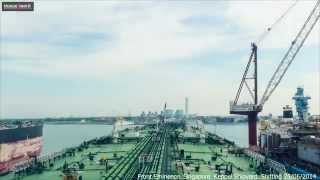 Shifting at Keppel Shipyard Singapore of VLCC Front Eminence [upl. by Yaakov]