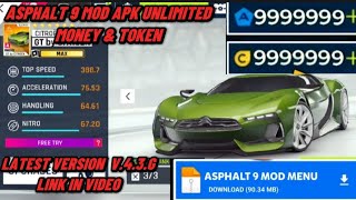 TUTORIAL Asphalt 9 Legends Mod Apk v420g  Unlimited Money Tokens amp Speed Pack [upl. by Nednal688]