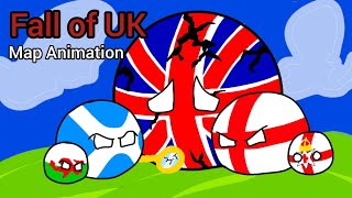 Fall of United Kingdom map animation using flipaclip [upl. by Leahcimluap]