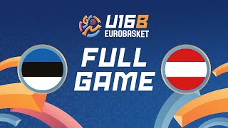 Group Phase  Estonia v Austria  Full Basketball Game  FIBA U16 EuroBasket 2024 Division B [upl. by Lyman]