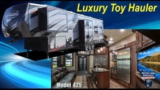 Road Warrior Luxury Toy Hauler 5th Wheel RV Review Model RW425  MHSRVcom [upl. by Elleuqar]