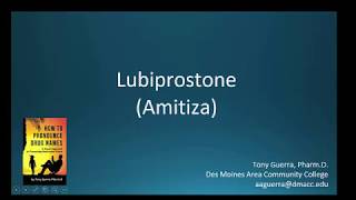 CC How to Pronounce lubiprostone Amitiza Backbuilding Pharmacology [upl. by Katzir293]