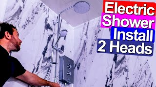 HOW TO INSTALL TWIN HEAD ELECTRIC SHOWER  Mira Decor Duel Head Review [upl. by Izawa]