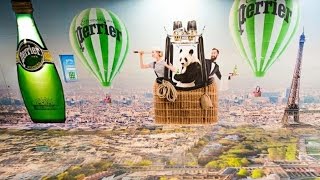 Food amp Beverage Perrier hot air balloon ride to Paris at Shanghai metro  STDecaux [upl. by Barcus]