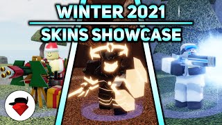 All Winter 2021 Skins Cold Construct War  Skin Showcases  Tower Blitz ROBLOX [upl. by Kele]