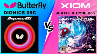 Butterfly Dignics 09C VS Xiom Jekyll amp Hyde C 550 Table Tennis Rubber  Which Is Right For You [upl. by Enilhtak297]