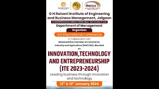 3rd International ConferenceOnInnovation Technology amp Entrepreneurship ITE2024 [upl. by Aleta]