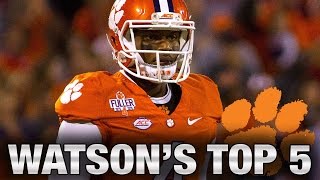 Clemsons Deshaun Watson Top 5 Favorite Plays Of The Season [upl. by Atikam923]