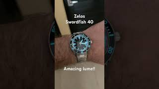 Zelos swordfish 40 with NH35 movement sold out  put questions in the comments Great lume [upl. by Roach]