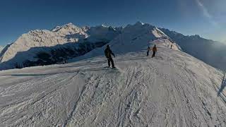 Skiing in StLuc Chandolin Val dAnniviers [upl. by Aruasor]