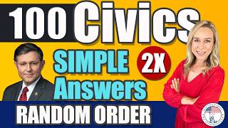 2024 US Citizenship Official USCIS 100 Civics Questions 2008 version Repeat Twice [upl. by Ennaer983]