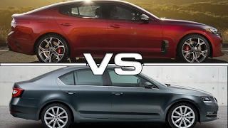 2018 Kia Stinger vs 2017 Skoda Octavia [upl. by Eisyak]