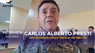 Entrevista al Jefe del Ejército Gral de Div Carlos Presti UNICO MEDIO [upl. by Alyakam]