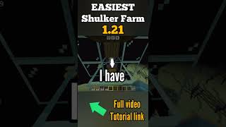 EASIEST Shulker farm Minecraft 121 shorts minecraft [upl. by Fanya]