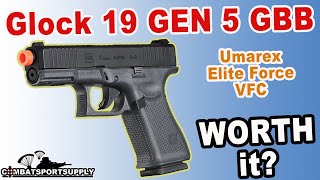 Umarex Glock 19 GEN5 Airsoft GBB Review airsoft airsoftguns [upl. by Ronym]