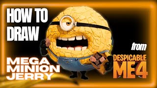 How to draw Mega Minion Jerry from Despicable Me 4 despicableme4 minions megaminion jerry [upl. by Uot]