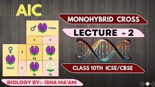 GENETICS MONOHYBRID CROSS  FOR CLASS 10TH ICSE AND CBSE BIOLOGY BY ISHA MAAM [upl. by Rybma]