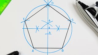 How to draw a pentagon  Method 3 [upl. by Eniamzaj]