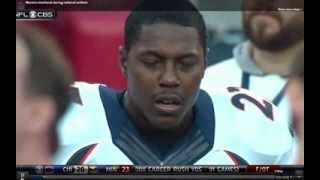 Knowshon Moreno Crying on the Sideline After National Anthem Against Chiefs [upl. by Barris890]