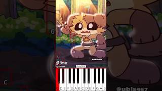 🐶vs🐱 poppyplaytime animaition shorts ubi5467  Octave Piano Tutorial [upl. by Mcneil]