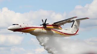 Dash 8 Sécurité Civile  Le Temps des Hélices 2022  La Ferté Alais [upl. by Lyram]