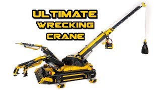 LEGO Technic SUPER Demolition Crane  18 motors Fully Remote Controlled [upl. by Nort]