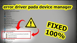 cara mengatasi error tanda seru pada device manager [upl. by Retxab]