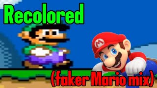 FNF Recolored faker Mario mix [upl. by Odnalo]