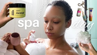 spa day completo em casa 🫧  cabelo skin care depilação etc [upl. by Cleasta883]