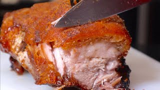 CRISPY ROAST PORK SHOULDER RECIPE WITH SKIN CRACKLING AND HOMEMADE GRAVY [upl. by Nylidam]