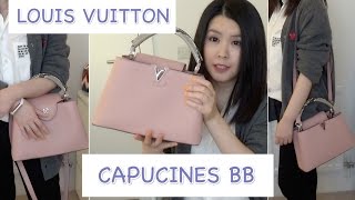 LOUIS VUITTON Capucines BB bag review  烟熏粉 包包分享 [upl. by Siberson]