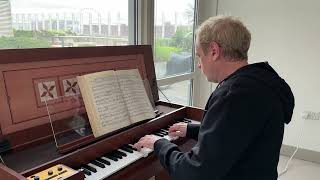 JS Bach well loved Gavotte in G from French Suite No 5 on Roland C30 digital harpsichord [upl. by Feola]