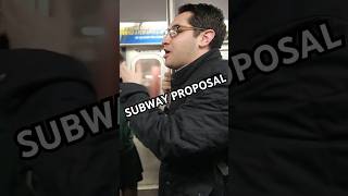 Subway Proposal  Carmen Christopher comedy funny shorts propsal subway prank mta newyork [upl. by Canter]