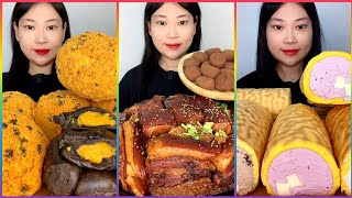 lASMR CHINESE FOOD MUKBANG EATING SHOW  먹방 ASMR 중국먹방 Fat Meat Pork Fat Pork Belly 🍜Noodles [upl. by Sharline]