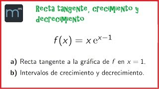 Crecimiento y decrecimiento recta tangente exponenciales y funciones [upl. by Ardnasak]